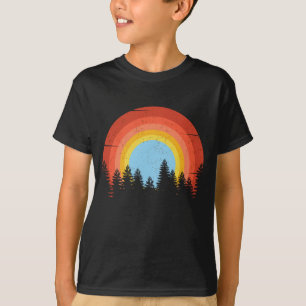 Camiseta TRENDY VINTAGE SUNSET FOREST NATURE