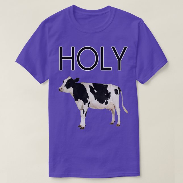 Camiseta Trendy z unisex adulto Holy Cow , Red, Small US (Diseño del anverso)