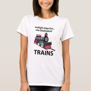 Camiseta Trenes con múltiples paradas pero un destino Trene