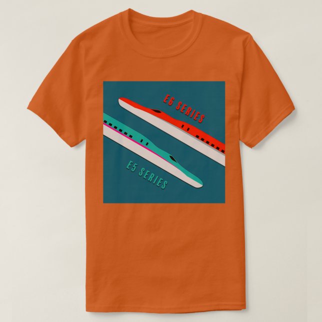 Camiseta Trenes de bala E5 y E6 Shinkansen (Diseño del anverso)