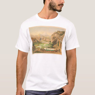 Camiseta Trenes de carromatos que llegan el puesto avanzado