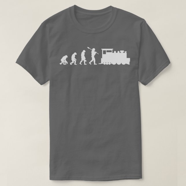 Camiseta Trenes de Conductor de Trenes de Evolución (Diseño del anverso)
