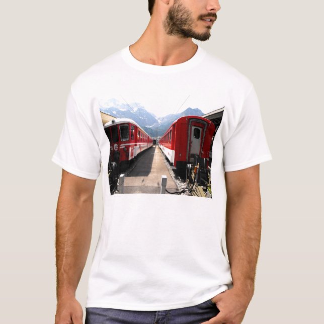 Camiseta Trenes de Engelberg en los Alpes suizos (Anverso)