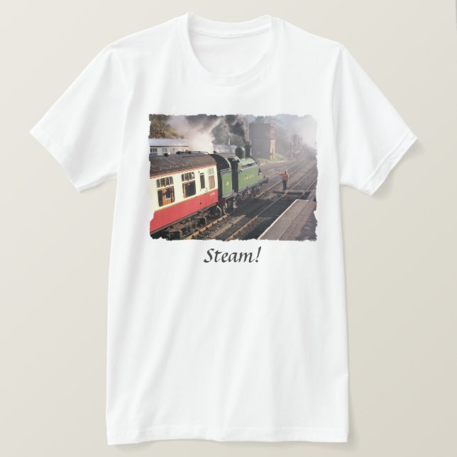 CAMISETA TRENES DE VAPOR (Anverso del diseño)