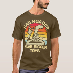 Camiseta trenes ferroviarios para hombres ferrocarril retro