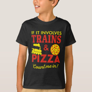 Camiseta Trenes Y Pizza Diversión Conciencia del Autismo