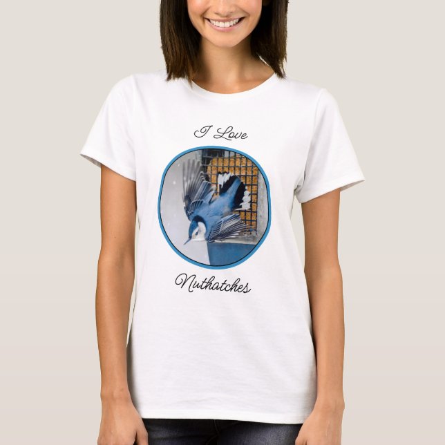 Camiseta Trepatroncos Pechiblanco en Nieve - Foto Original (Anverso)