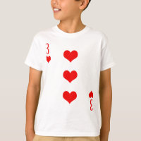 Tres (3) de los corazones jugando cartas Costume d