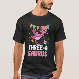 Camiseta Tres A Saurus Dinosaur Cute Kiddo Rex 3