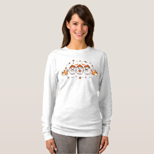 Camiseta Tres adorables fantasmas beben café