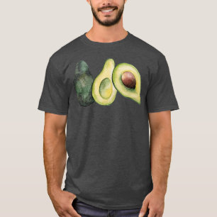 Camiseta Tres aguacates en acuarela