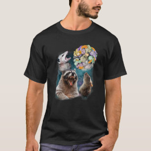 Camiseta Tres Alojamiento De Rata Opossum Raccoon En La Bas