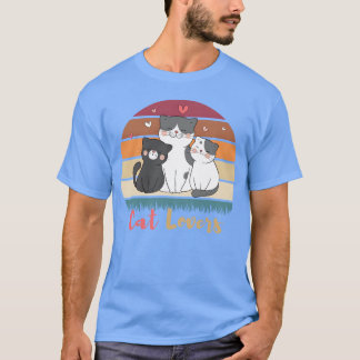 Camiseta Tres amantes del gato gatos gatos