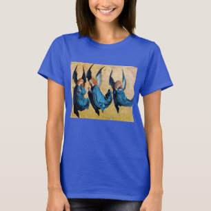 CAMISETA TRES ÁNGELES EN AZUL