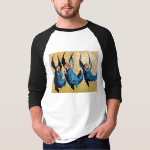 CAMISETA TRES ÁNGELES EN AZUL