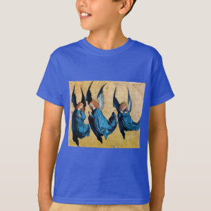 CAMISETA TRES ÁNGELES EN AZUL