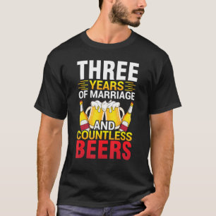 Camiseta Tres años de matrimonio e innumerables cerdos