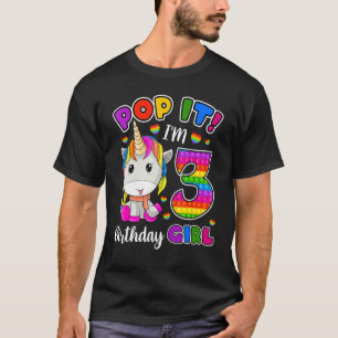Camiseta Tres años, tres Chicas de unicornio se burlan de é