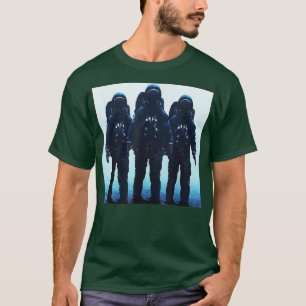 Camiseta Tres astronautas en el océano