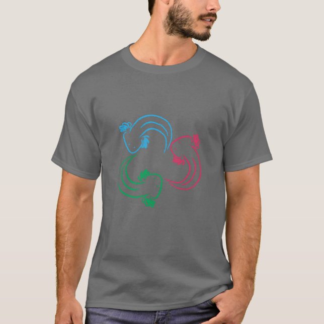 Camiseta Tres Axolotls (Anverso)