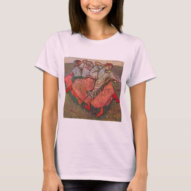 Camiseta Tres bailarinas rusas de Edgar Degas (Anverso)