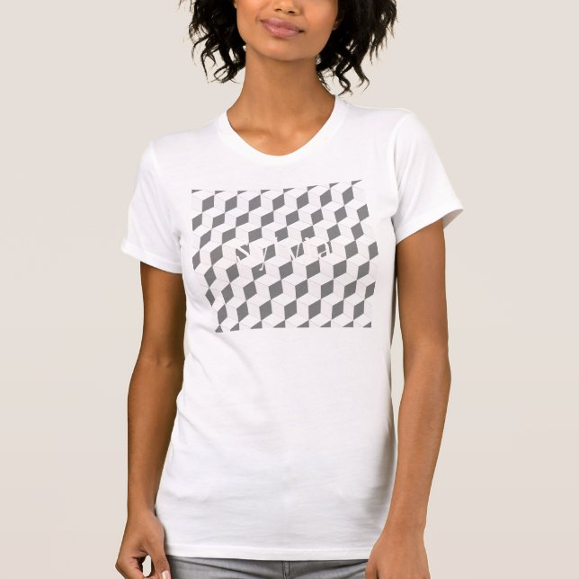 Camiseta - Tres bloques dimensionales con nombre (Anverso)
