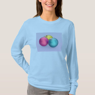 Camiseta Tres bolas de Navidad en diferentes colores