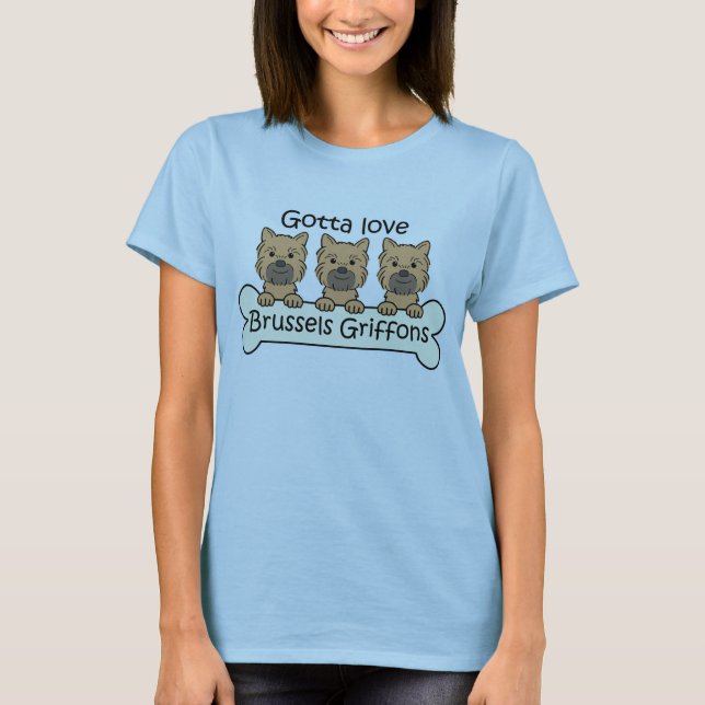Camiseta Tres Bruselas Griffons (Anverso)