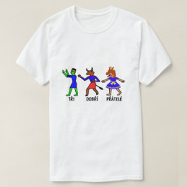 Camiseta tres buenos amigos en checo