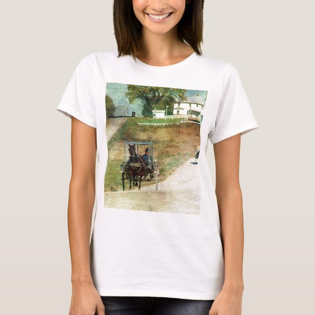 Camiseta Tres buggies Amish (Anverso)