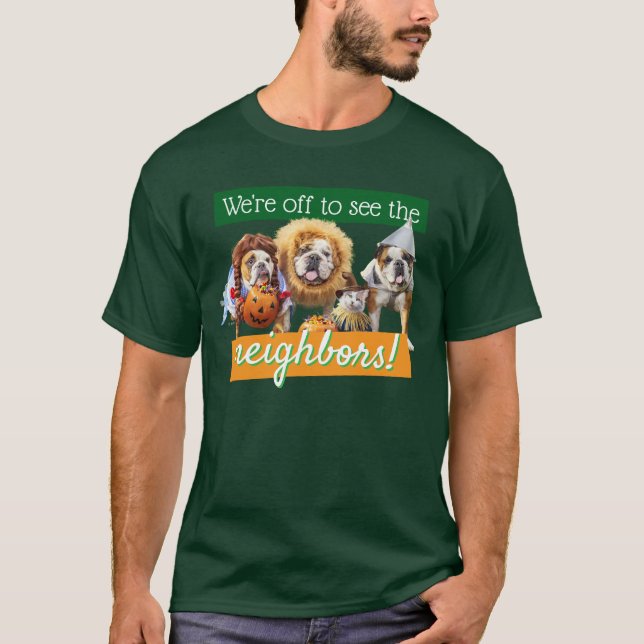Camiseta Tres Bulldogs disfrazados (Anverso)