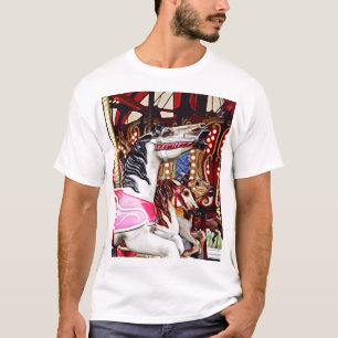 Camiseta Tres caballos de carrusel cerrados