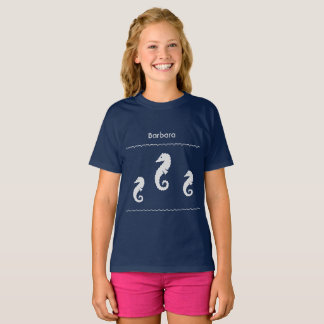 Camiseta - Tres Caballos Marinos con Luz de Nombre