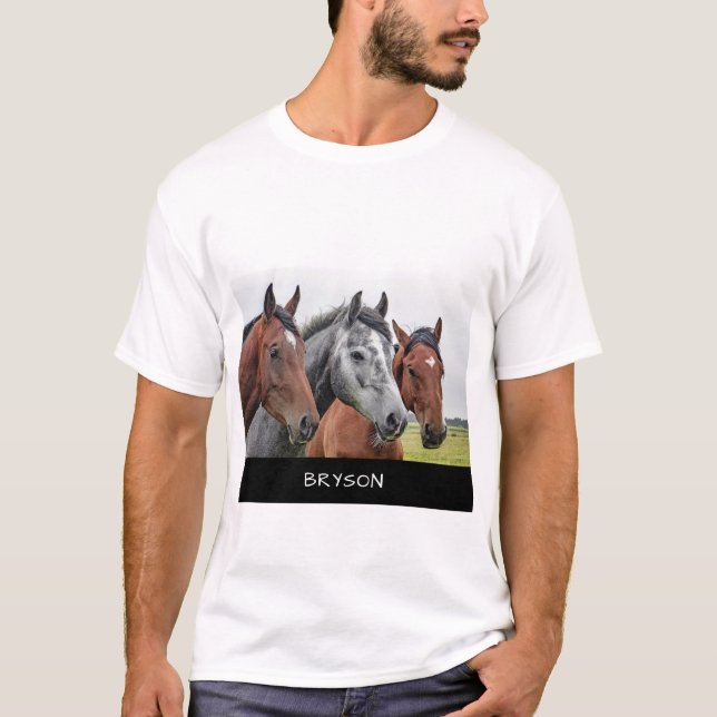 Camiseta Tres caballos personalizados (Anverso)
