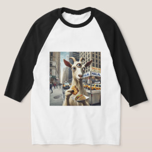 Camiseta Tres cabras teñidas comen halal en Nueva York