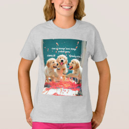 Camiseta Tres cachorros recuperadores de oro