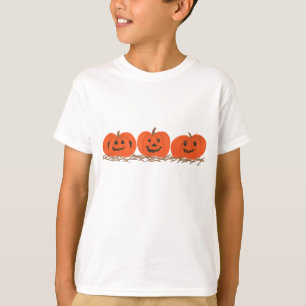 Camiseta Tres calabazas del feliz Halloween que se sientan