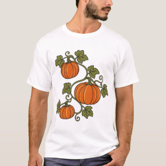 Camiseta Tres calabazas en una vid curva