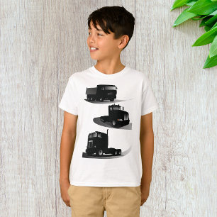 Camiseta Tres camiones negros