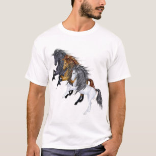 Camiseta Tres camisas de Stallions salvajes