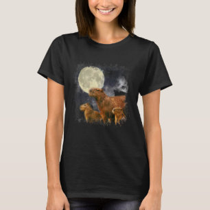 Camiseta Tres Capibara Moon Capybara Meme Mystical Capybar