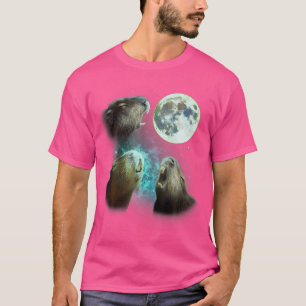 Camiseta Tres Capibaras Howad En La Luna 3 Lobos Parodia