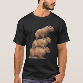 Camiseta Tres Capybaras Graciosos Capybara Humor Stack Anim