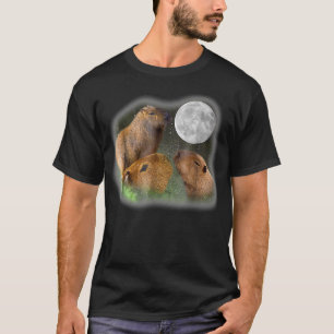 Camiseta Tres Capybaras lunares