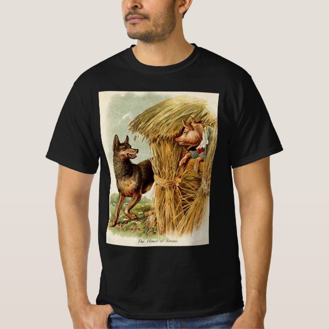 Camiseta Tres Cerditos Gran Lobo Malo, Historia De Hadas Vi (Anverso)