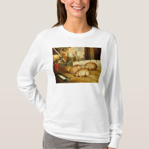 Camiseta Tres cerdos con el castillo en el fondo