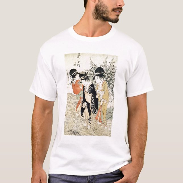 Camiseta Tres chicas que se baten en un río, de la 'moda (Anverso)
