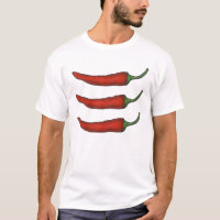 Tres chiles picante picante rojo pimentón
