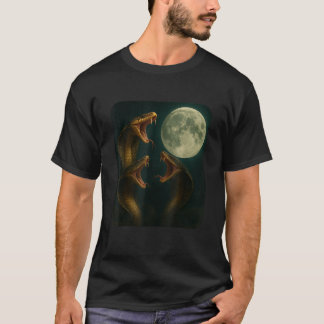 Camiseta Tres Cobras Luna Divertido 3 Lobos Meme Friki
