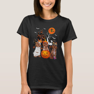 Camiseta Tres Cockapoos Halloween Mummy Sasuy Witch con P